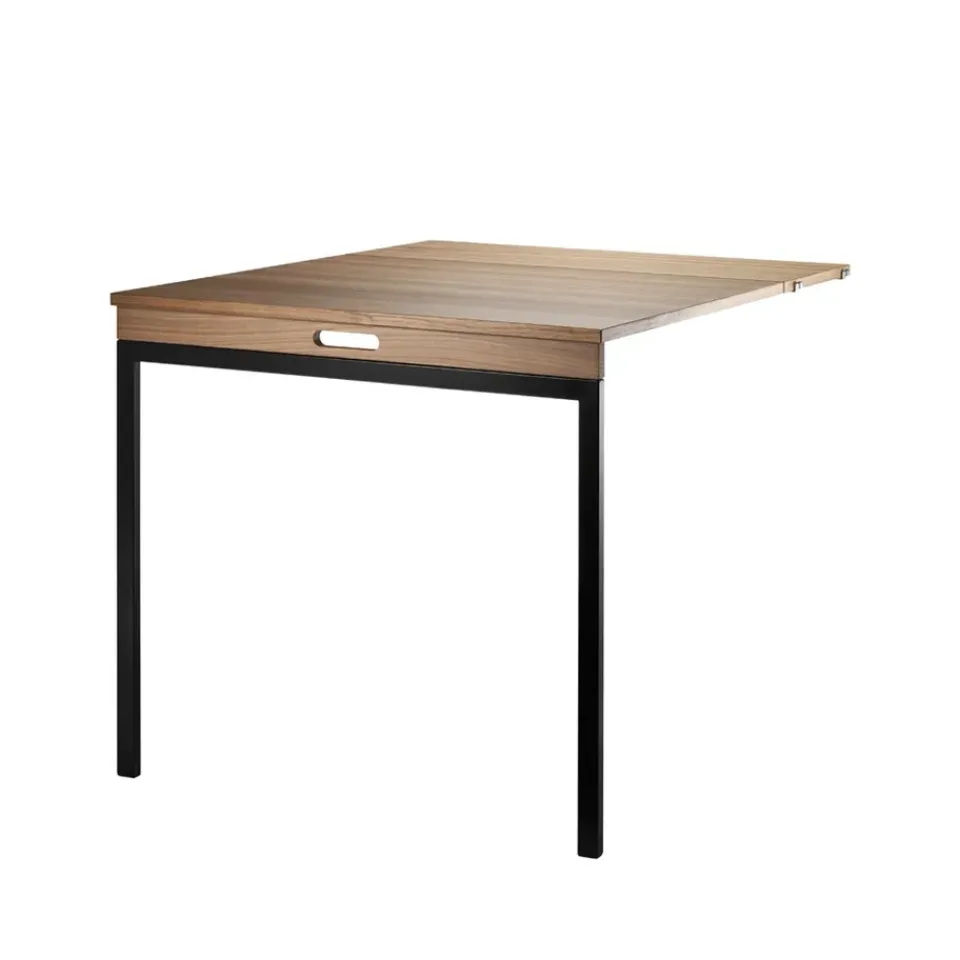 Mesa plegable , Nogal-patas de metal negro*String Best