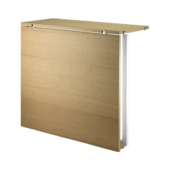 Mesa plegable , Nogal-patas de metal blancas*String New