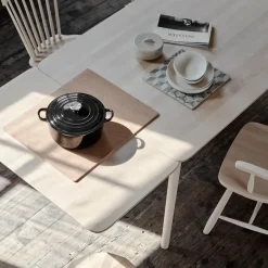 Mesa Prima Vista, Abedul claro lacado mate-180cm-1 tablero de extensión*Stolab Online