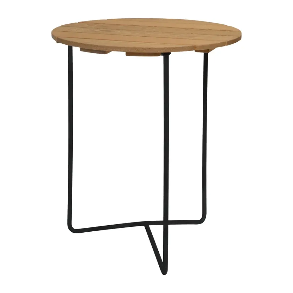 Mesa Table 6B, Roble aceitado-negro, Ø60 cm*Grythyttan Stålmöbler