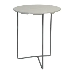 Mesa Table 6B, Roble lacado -patas galvanizadas, Ø60 cm*Grythyttan Stålmöbler Discount