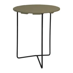 Mesa Table 6B, Verde claro roble-negro, Ø60 cm*Grythyttan Stålmöbler New