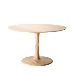 Mesa Torsion, Roble aceitado con cera dura pigmentada de blanco, Ø127 cm*Ethnicraft Hot