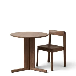 Mesa Trefoil Ø75 cm, Roble ahumado*Form & Refine