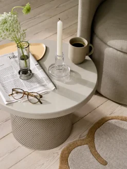Mesa Tulina Ø50x36 cm, Off white*Broste Copenhagen Clearance