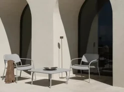 Mesa YUA lounge table 80x80 cm, Silk grey*Blomus Sale