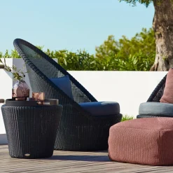 Mesa/reposapiés Kingston Ø46 cm, Mocca*Cane-line Outlet