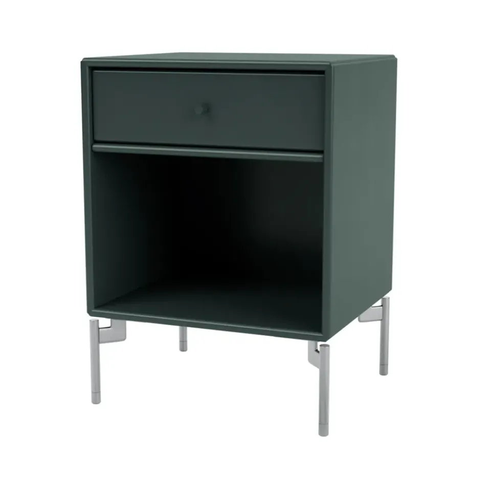 Mesilla de noche Dream, Black jade 163, patas de cromo*Montana Clearance