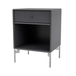 Mesilla de noche Dream, Coal 36, patas de cromo*Montana Discount