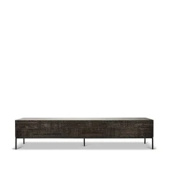 Mueble multimedia Tabwa , Teca negra 51x240 cm*Ethnicraft Sale