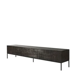 Mueble multimedia Tabwa , Teca negra 51x240 cm*Ethnicraft Sale