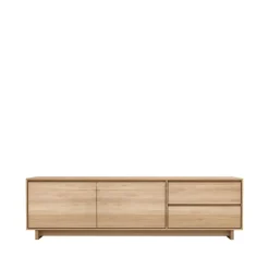 Mueble multimedia Wave 60x210 cm, Roble con aceite duro encerado*Ethnicraft Best