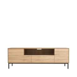 Mueble multimedia Whitebird 180 cm, Oak wax oil-Black metal*Ethnicraft Clearance
