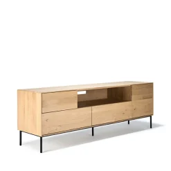 Mueble multimedia Whitebird 180 cm, Oak wax oil-Black metal*Ethnicraft Clearance