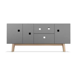 Mueble TV Peep M2, Slate grey, retro, base de roble*Zweed Sale