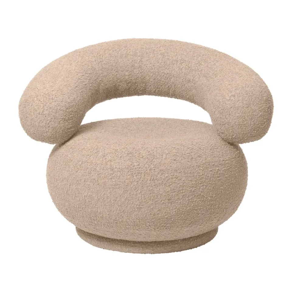 Orbo Lounge chair, Raw bouclé - Natural*Ferm Living
