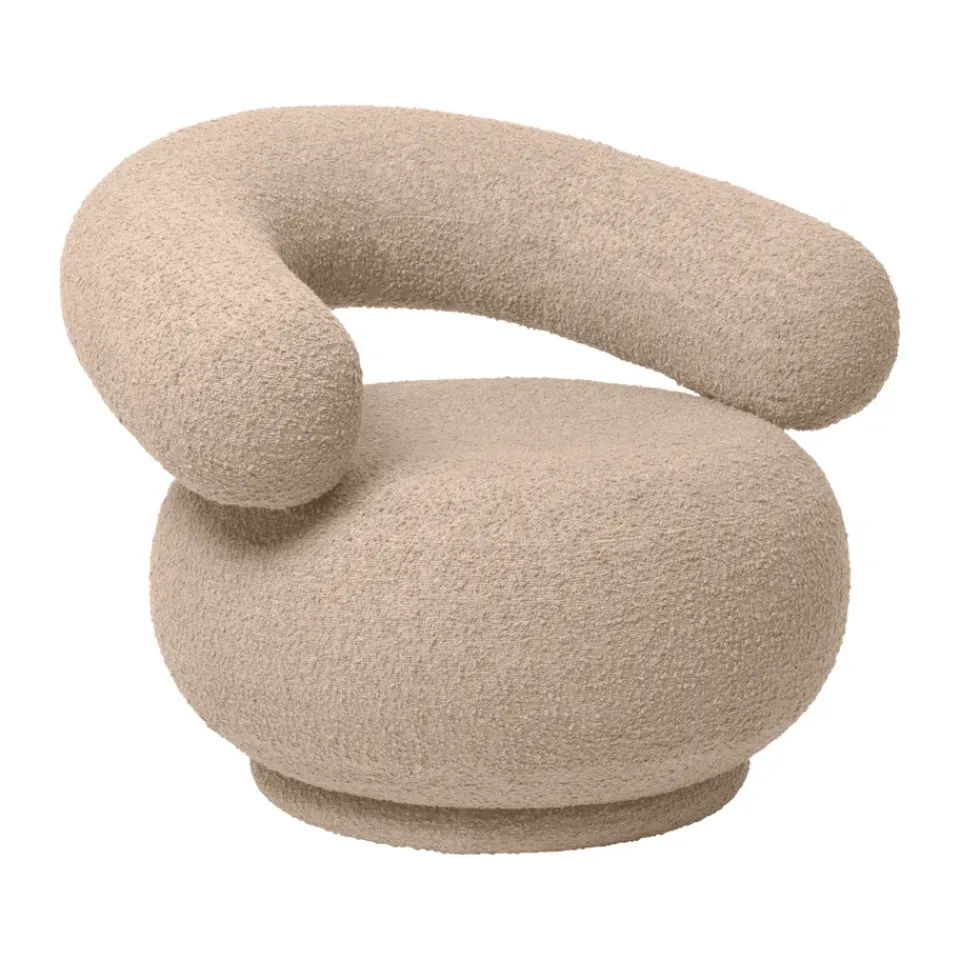 Orbo Lounge chair, Raw bouclé - Natural*Ferm Living