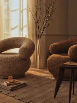 Orbo Lounge chair, Raw bouclé - Natural*Ferm Living