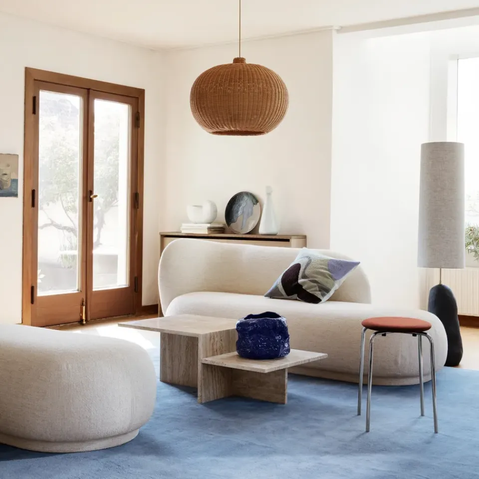 Ottoman Rico, Bouclé offwhite*Ferm Living New