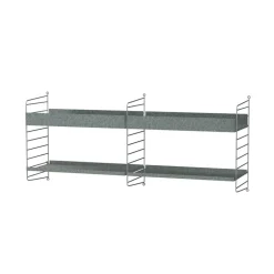 Panel de pared galvanizado Outdoor, Galvanizado, 50x30 cm, paquete de 2*String