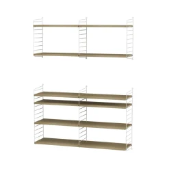 Panel de pared , Blanco, 75x30 cm, paquete de 2*String Outlet