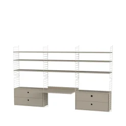 Panel de pared , Blanco, 75x30 cm, paquete de 2*String Clearance