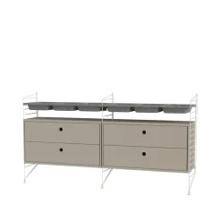 Panel de suelo , Blanco, 85x30 cm, paquete de 2*String Hot