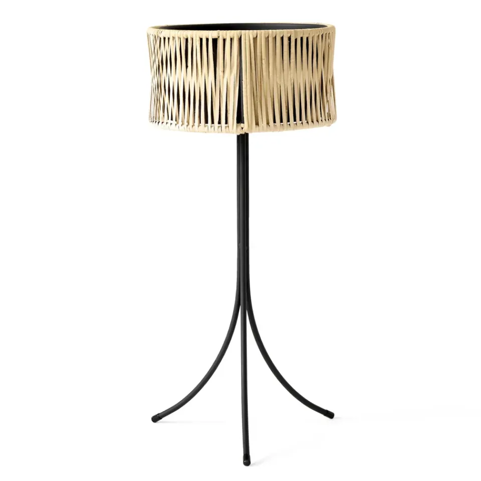 Pedestal para plantas Umanoff ratán-acero, h69 cm Ø36,5 cm*Audo Copenhagen Online