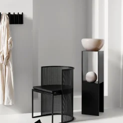 Perchero Column, Oak black lacquered*Kristina Dam Studio New