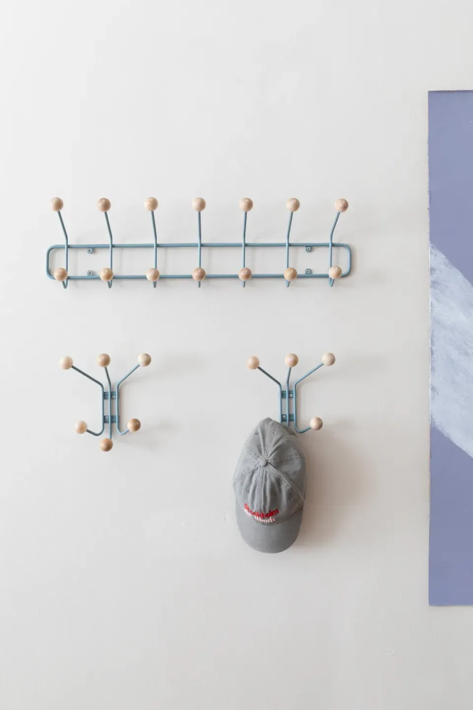 Perchero de pared Bill XS, Pigeon blue*Maze Best