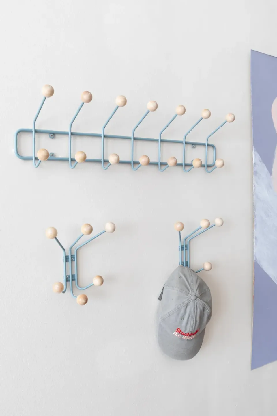 Perchero de pared Bill XS, Pigeon blue*Maze Best