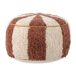 Puf Charoline Ø44 cm, Marrón-blanco*Bloomingville Clearance