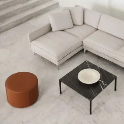 Puf Mono , Cuero omni 307 cognac - Ø55 cm*Fredericia Furniture Hot