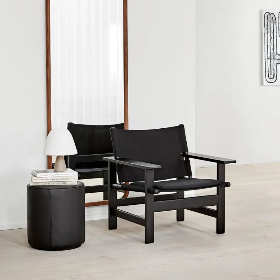 Puf Mono , Cuero omni 307 cognac - Ø39 cm*Fredericia Furniture Clearance