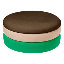 Puf Pond 30 cm, Emerald green-rose-coffee*Broste Copenhagen Outlet