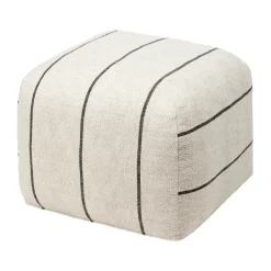 Puf Sigrid, Light beige-black, 50x50 cm*Broste Copenhagen Clearance
