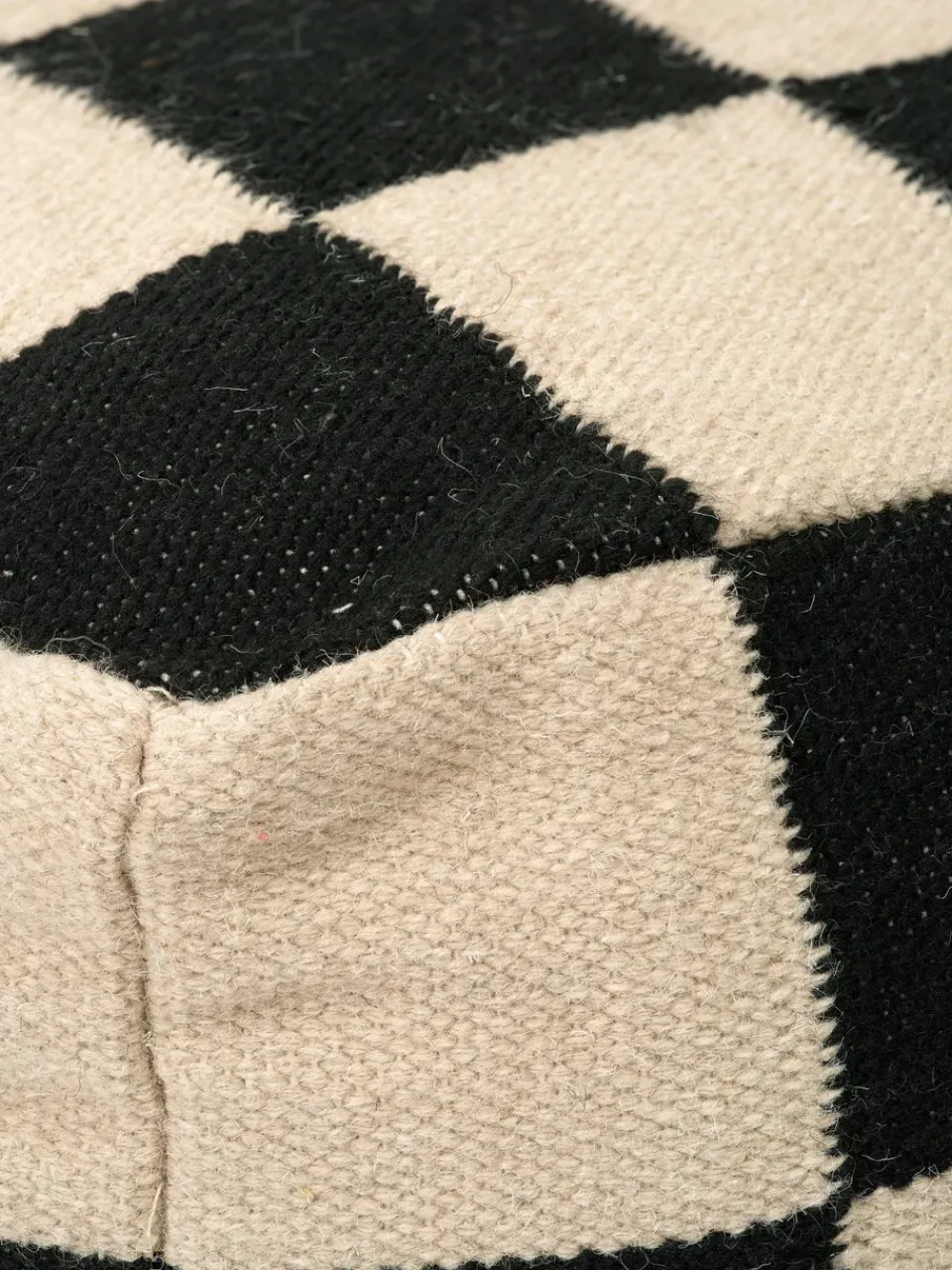 Puf Square 50x50 cm, Negro-natural*Classic Collection Outlet
