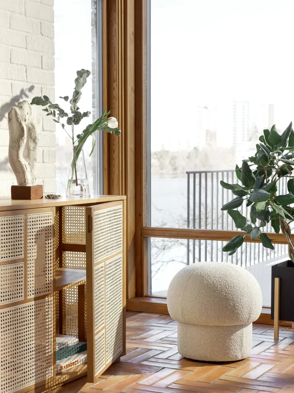 Pufe Uno Ø50 cm, Cream*Design House Stockholm Discount