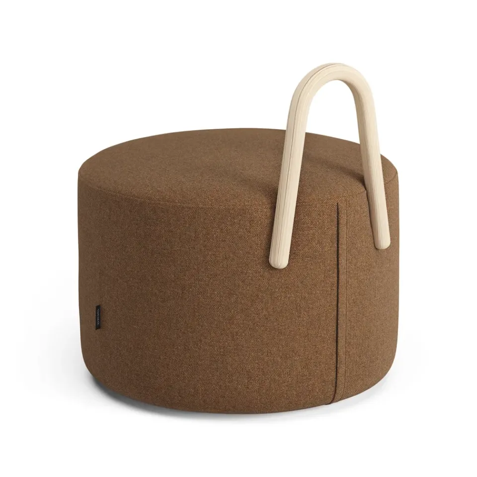 Puff Amstelle mediano con respaldo fresno lacado natural, Main Line Flax 15*Swedese Discount