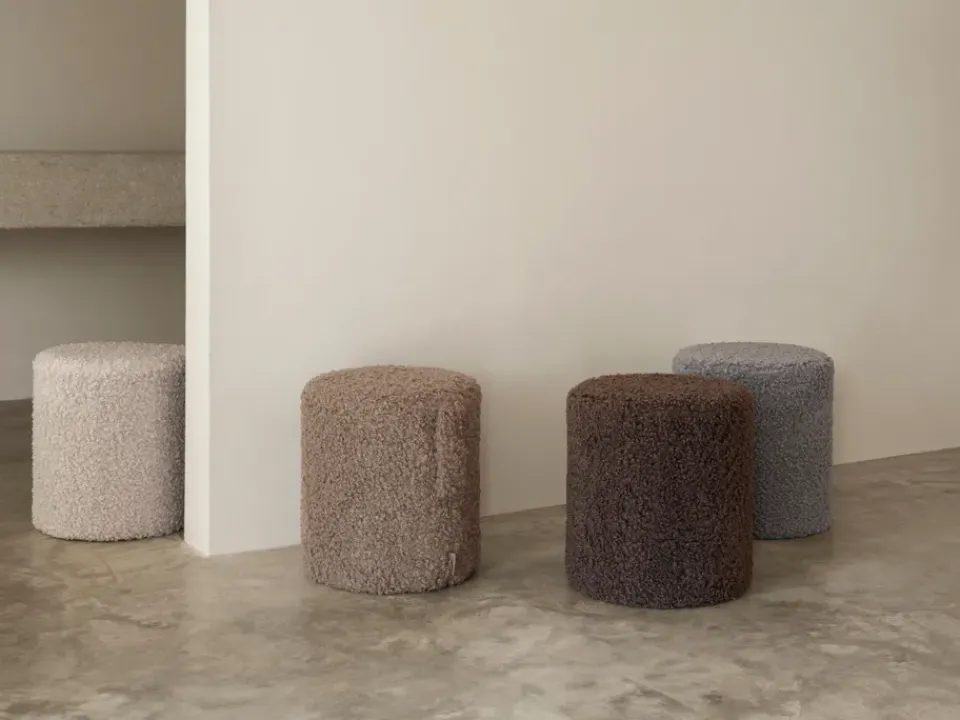 Puff de asiento Teddy, Moonbeam, Ø35 × 40 cm*Blomus Clearance