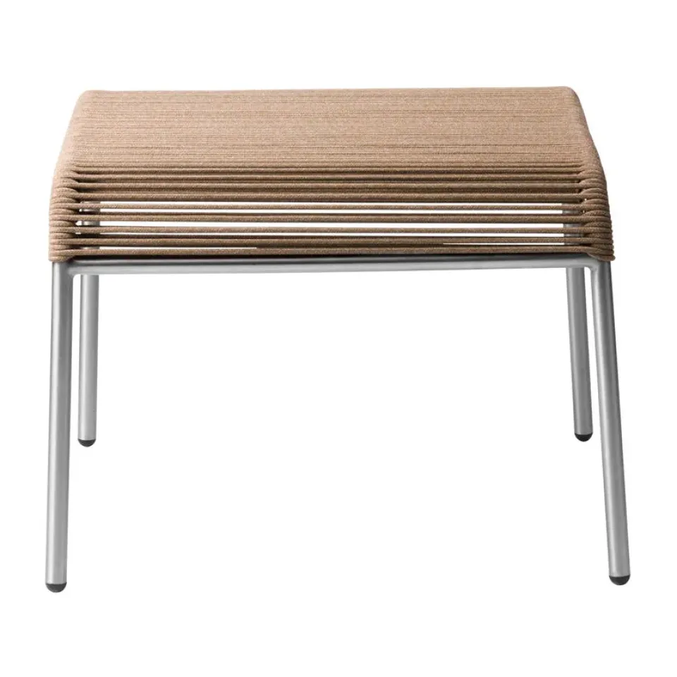 Reposapiés M20S Teglgaard Cord Footrest, Acero inoxidable mixto*FDB Møbler Hot