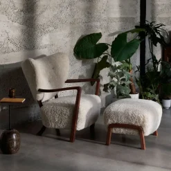 Reposapiés Wulff ATD3, Tela karakorum 003 , patas de roble aceitado blanco*&Tradition Hot