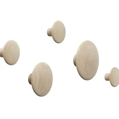 Set de 5 colgadores de pared The Dots, roble*Muuto Online