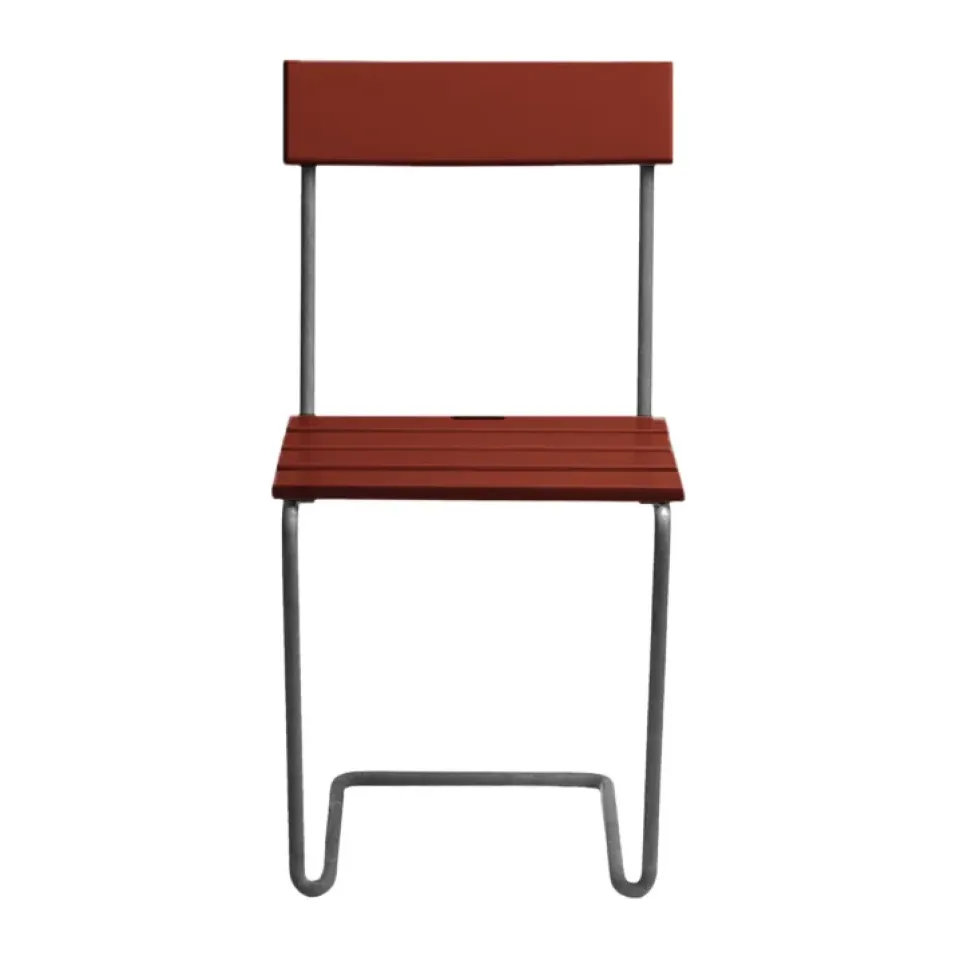 Silla 1, Roble lacado en oscuro - estructura galvanizada en caliente*Grythyttan Stålmöbler Online