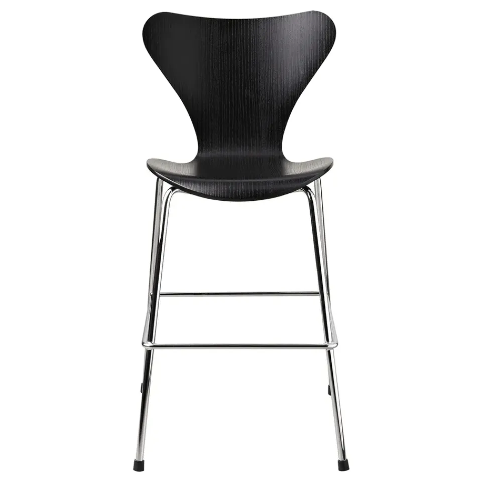 Silla 3177 Series 7 Junior cromo, Black*Fritz Hansen Online
