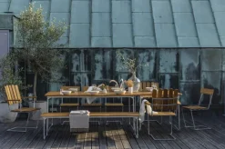 Silla 1, Teca-estructura galvanizada en caliente*Grythyttan Stålmöbler Clearance
