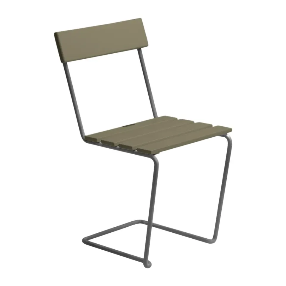 Silla 1, claro roble-acero galvanizado*Grythyttan Stålmöbler Hot