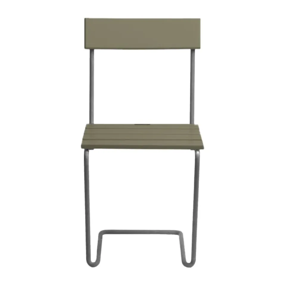 Silla 1, claro roble-acero galvanizado*Grythyttan Stålmöbler Hot