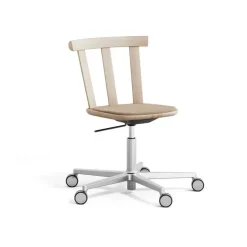 Silla Alt base giratoria con asiento tapizado roble, Hallingdal 65-200 -Barniz mate claro*Stolab Sale