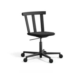 Silla Alt base giratoria con asiento tapizado roble, Hallingdal 65-180 -mate 99*Stolab Clearance
